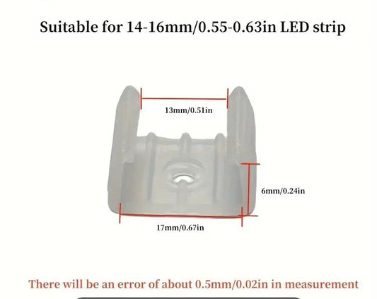 17mm LED Neon Strip Mounting Clip (1417mm Compatible)