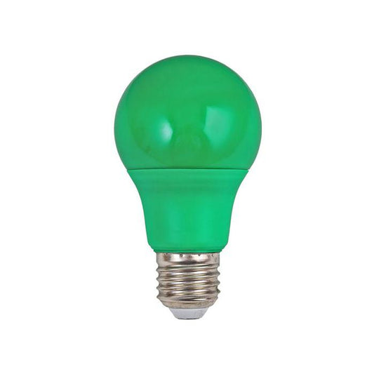 5W LED Colour Bulb E27  Green Light | A60 Decorative Energy Saving Lamp (B5-03)