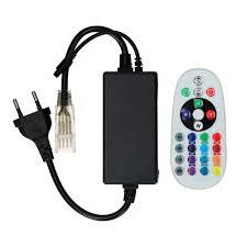 RGB LED Strip 220V Power Plug Connector with Remote Control