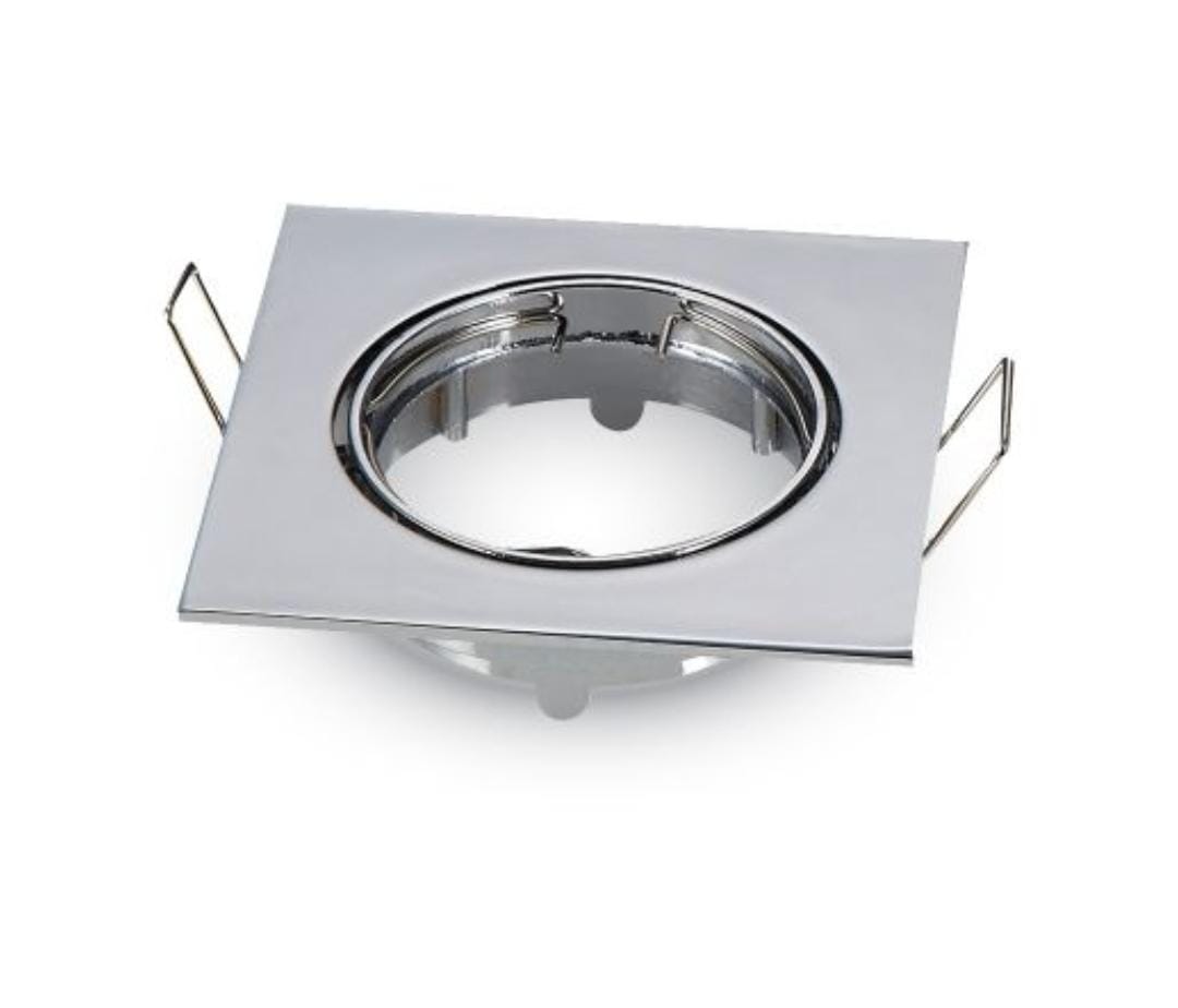 Chrome Square Swivel Downlight 502/CH  Adjustable Spotlight Fitting (GU10/MR16)