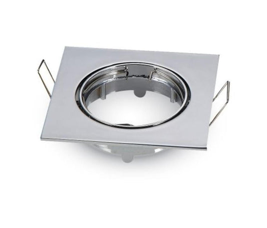 Chrome Square Swivel Downlight 502/CH  Adjustable Spotlight Fitting (GU10/MR16)