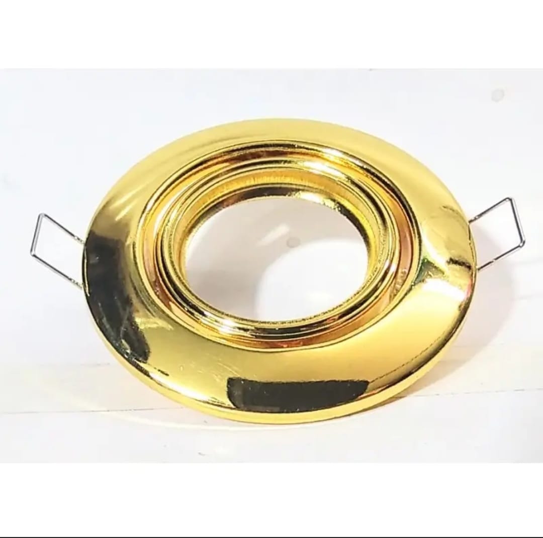 Gold / Yellow Round Recessed Downlight 504/GD  Ceiling Spotlight Fitting (GU10/MR16)