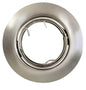 Brushed Iron (Satin Chrome) Round Swivel Downlight 504/ST  Adjustable Spotlight Fitting