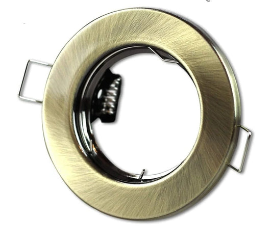 Recessed Brass / Gold Round Downlight 501/AB  Ceiling Spotlight Fitting (GU10/MR16)