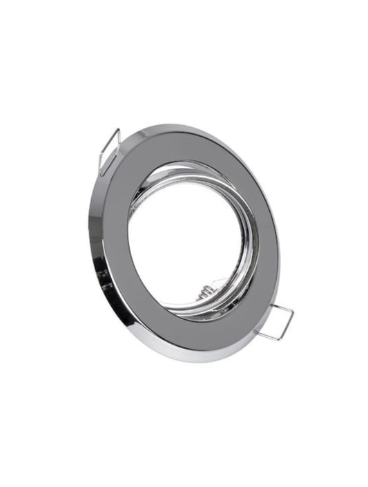 Round Swivel Downlight Fitting  Dark Silver (B1195 BCH, GU10 Compatible)