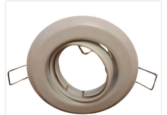 Round Swivel Downlight Fitting  White (GU10 Compatible)