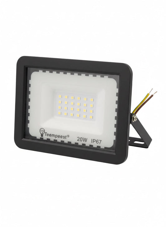 20W LED Flood Light  Outdoor Waterproof Security Light (6000K Cool White, IP67)   FYFLD 20W