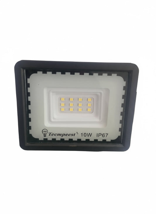 10W LED Flood Light  Outdoor Waterproof Security Light (6000K Cool White, IP66) FYFLD 10W