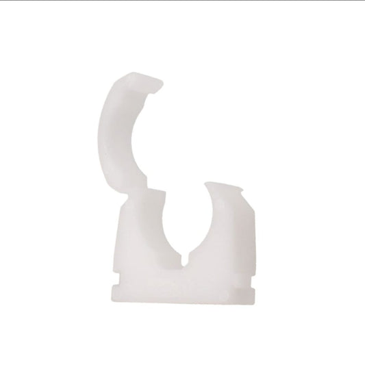 22mm Single Hinged Pipe Clip  White (G-32)
