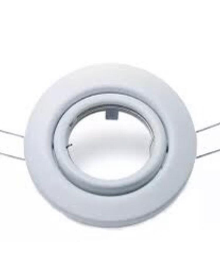 Round Swivelling Downlight  White Recessed Ceiling Spotlight (B1195 WH)