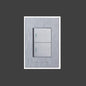 4×2 Two Lever Light Switch  Brushed Silver Design (S8-102/1)
