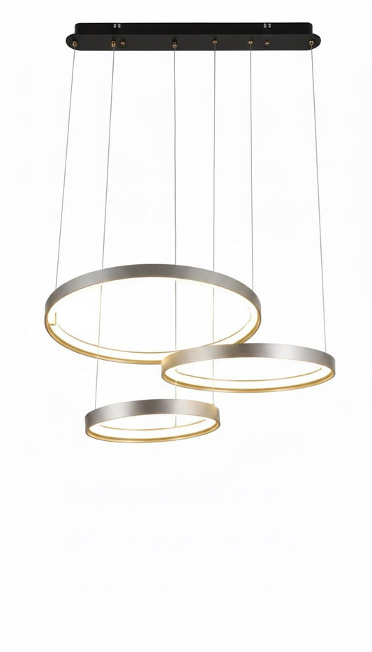 3 color Modern Ring Gold Premium Sense Dining Chandelier Pendant Light (3 Rings) 2261/3-4-5