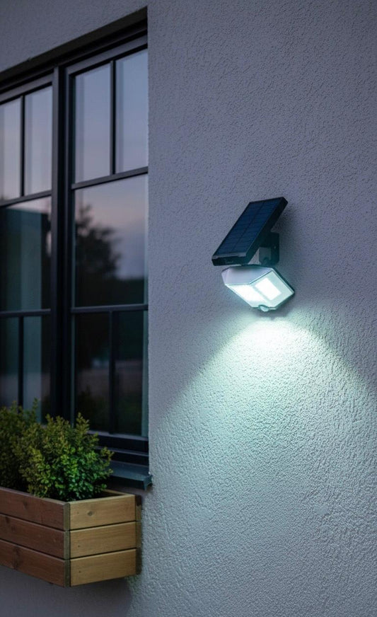 Solar Motion Sensor LED Wall Light  3 Panel Outdoor Security Lamp TY-8020