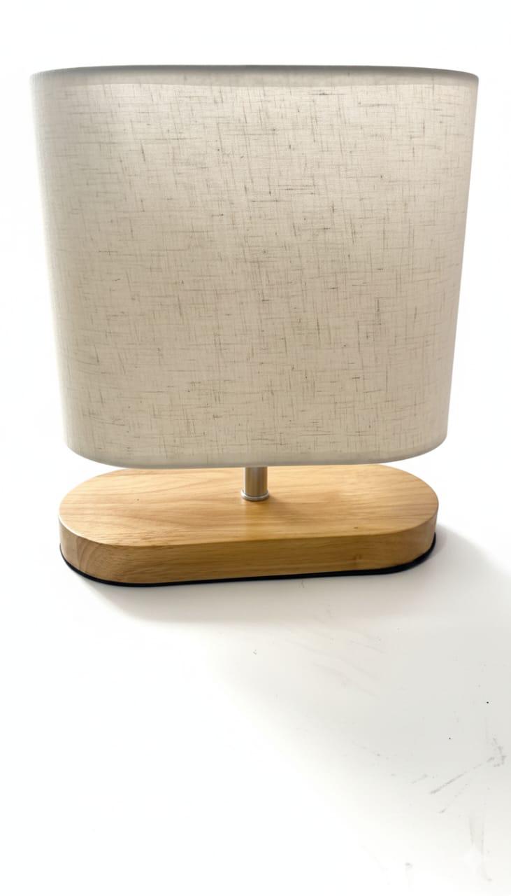 Modern Wooden Base Table Lamp with Round Fabric Shade  Bedroom / Nightstand (BQ-TL3010)