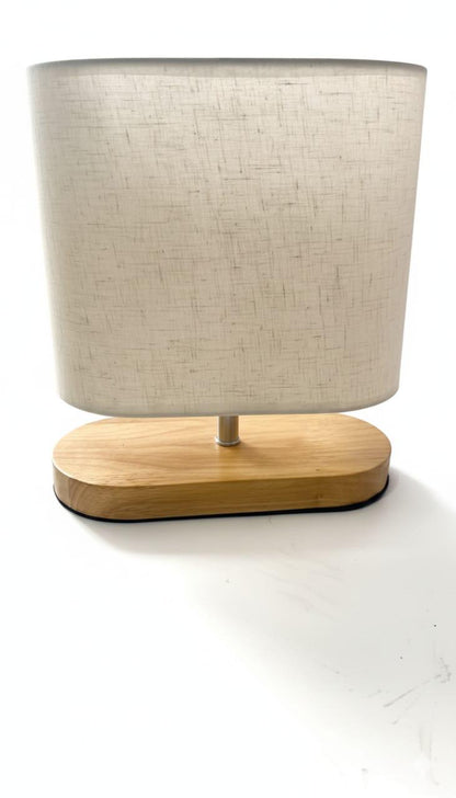 Modern Wooden Base Table Lamp with Round Fabric Shade  Bedroom / Nightstand (BQ-TL3010)