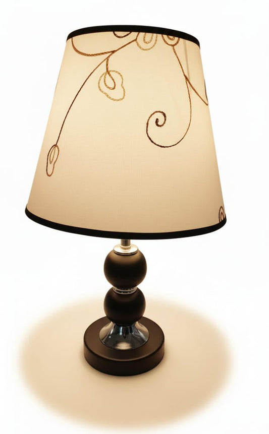 Transitional Stacked-Sphere Table Lamp with Fabric Shade  Bedroom / Living Room (HD019)