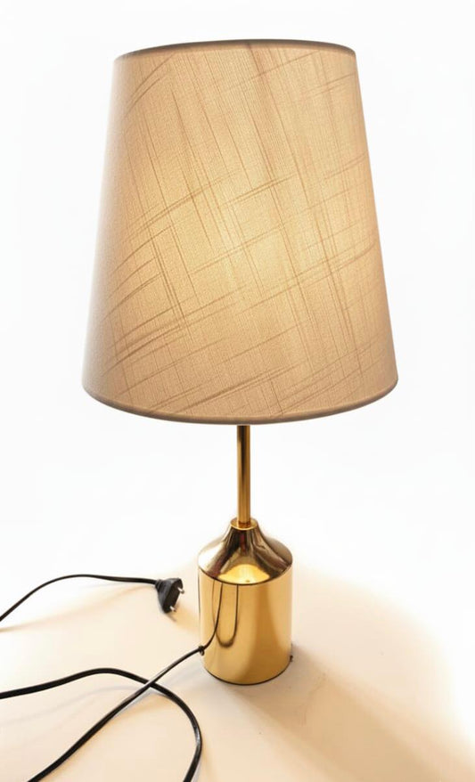 Contemporary Polished Brass Cylinder Table Lamp  HD014