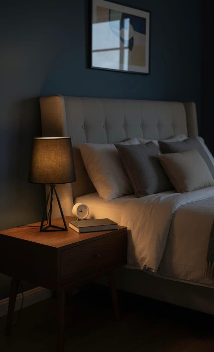 Modern Geometric Desk Lamp with Black Shade  HD053