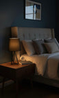 Modern Geometric Desk Lamp with Black Shade  HD053