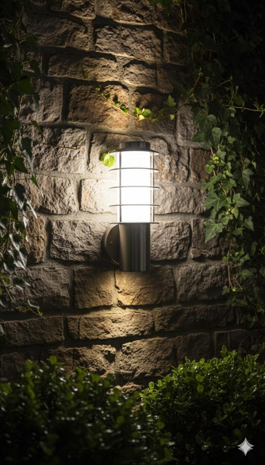 Stainless Steel Outdoor Wall Light  Modern Up/Down LED Fixture | E27 | WL-8009-SS