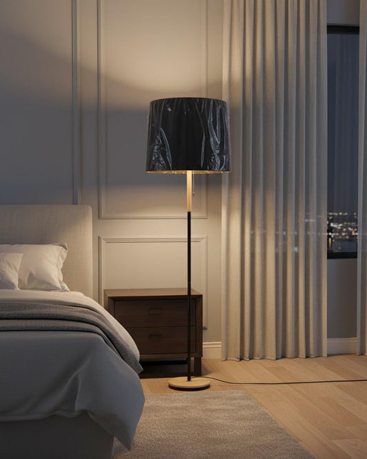 Modern Shelf Floor Standing Lamp  Black (Model D003)