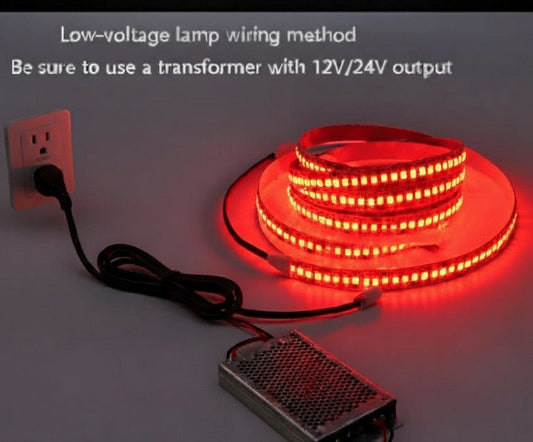 12V SMD 2835 Red LED Strip Light  120 LEDs/m  10W High Brightness