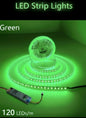 8mm 12V SMD 2835 Green LED Strip Light  120 LEDs/m (10W)