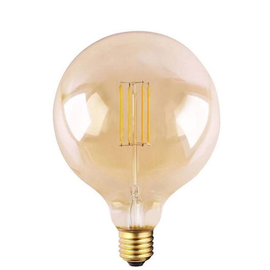 LED Filament Bulb 6W  Amber Warm White 3000K (E27 Decorative Globe)