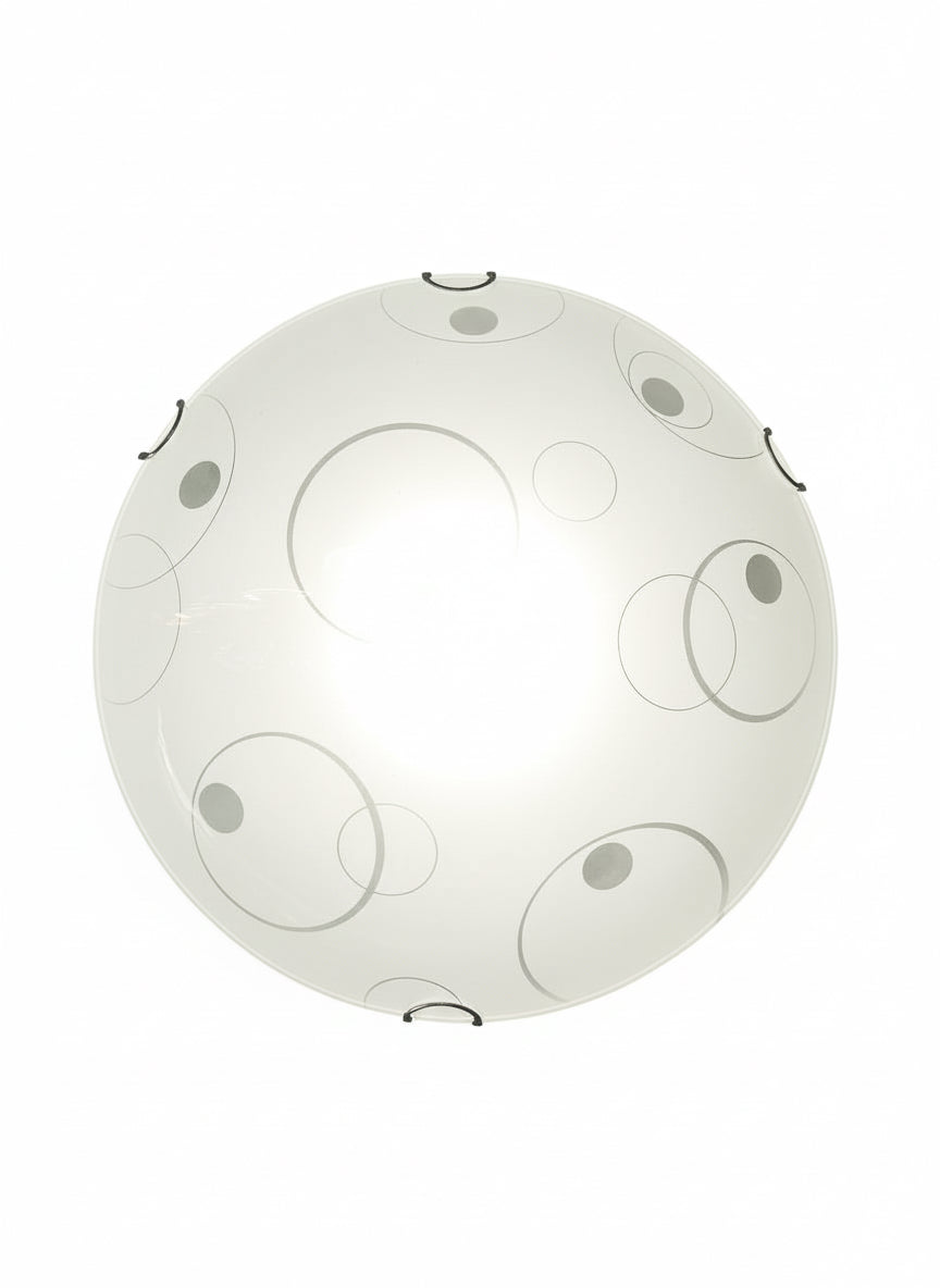 Frosted Glass Ceiling Light Fitting  Modern Round Flush Mount