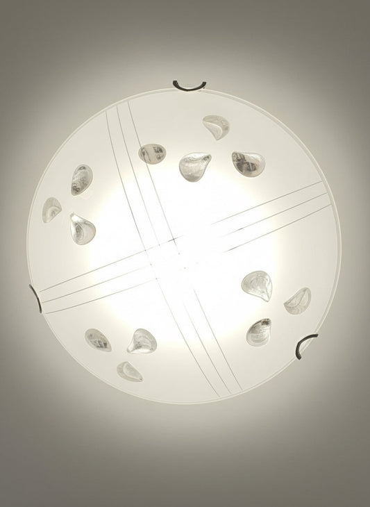 Frosted Glass Round Ceiling Light  CE205/R (Pebble Pattern)