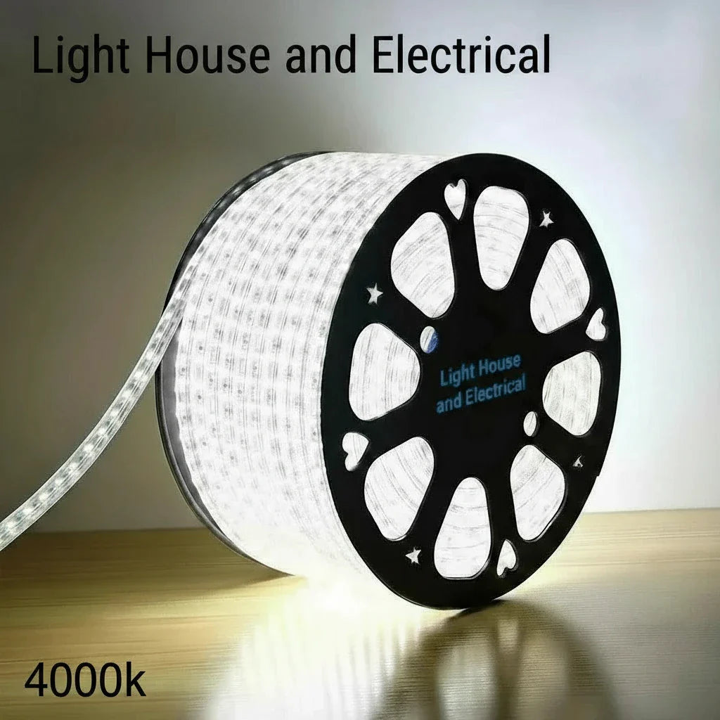 100m LED Strip Light 220V  Cool White  Waterproof Flexible Rope Light