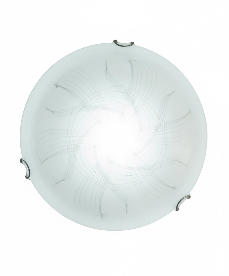 Frosted Glass Ceiling Light Fitting  Decorative Round Flush Mount