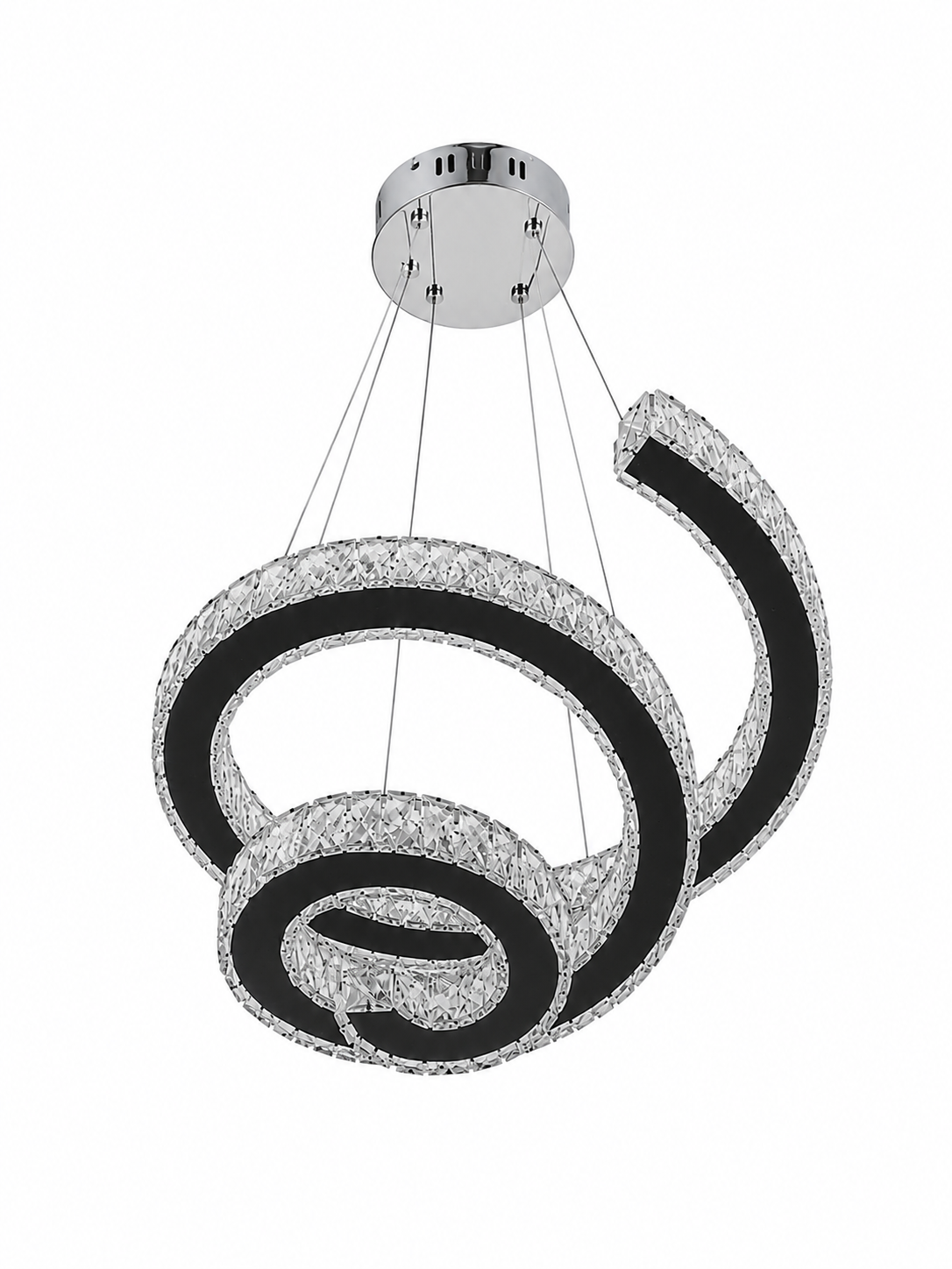 Modern spiral crystal LED Chandelier