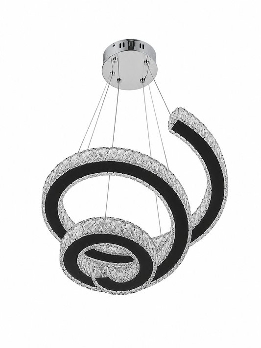 Modern spiral crystal LED Chandelier