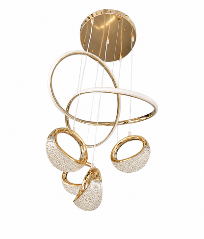 Modern 4 Ring LED Pendant Light  3 Color Changing (94436-4)