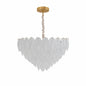 Morden white feather leaf chandelier -Gold finish 500mm