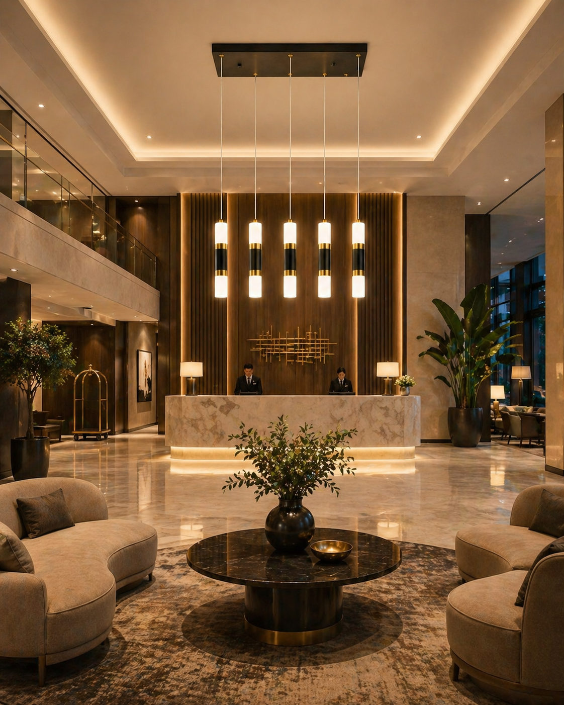 Modern Linear LED Pendant Light  8 Light Kitchen Island Chandelier (3 Colour Changing) 8109-8