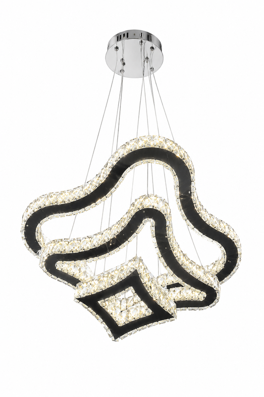 Sculptural crystal LED pendant Chandelier