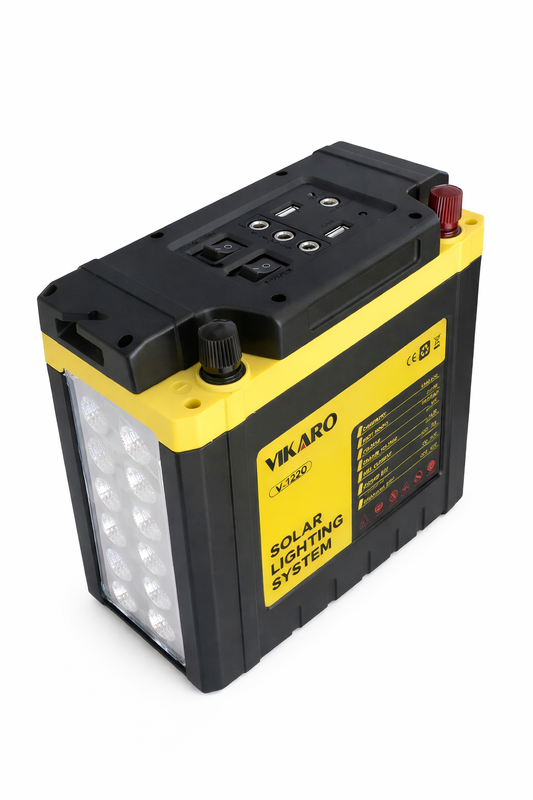 12V 20Ah Solar Lighting System with USB & 12V Outputs