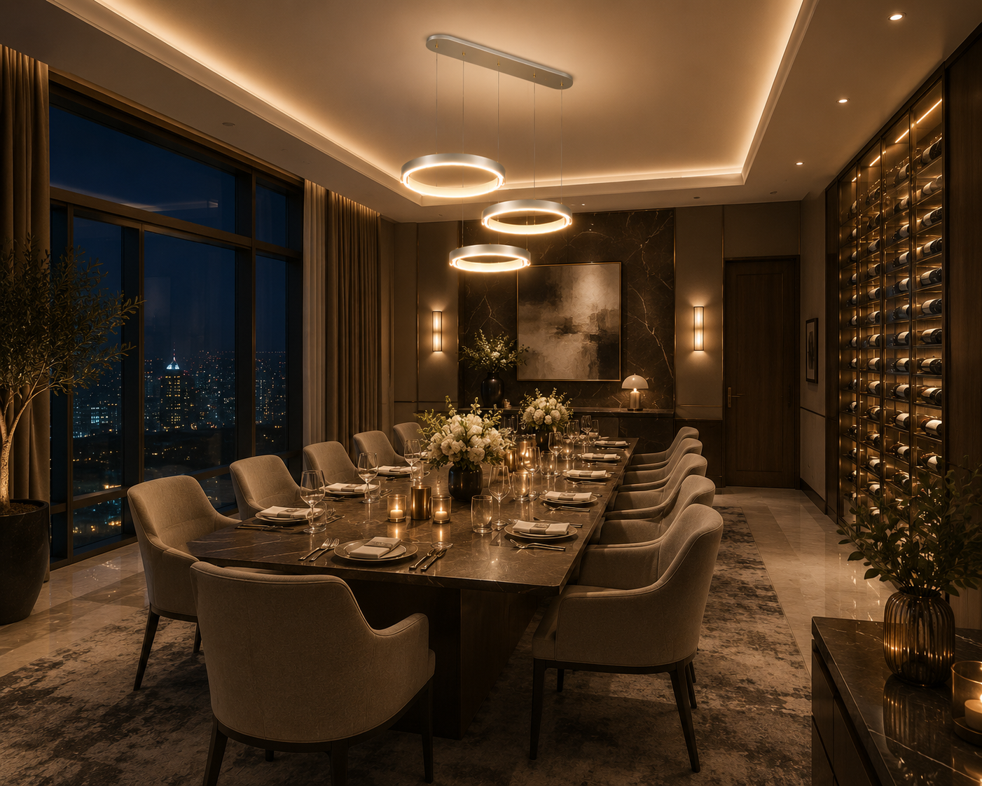 3 color Modern Ring Gold Premium Sense Dining Chandelier Pendant Light (3 Rings) 2261/3-4-5