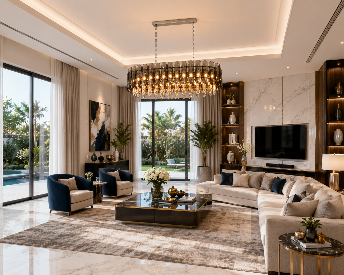 Luxury Smoked Crystal Chandelier Pendant Light  Model 5073/10P