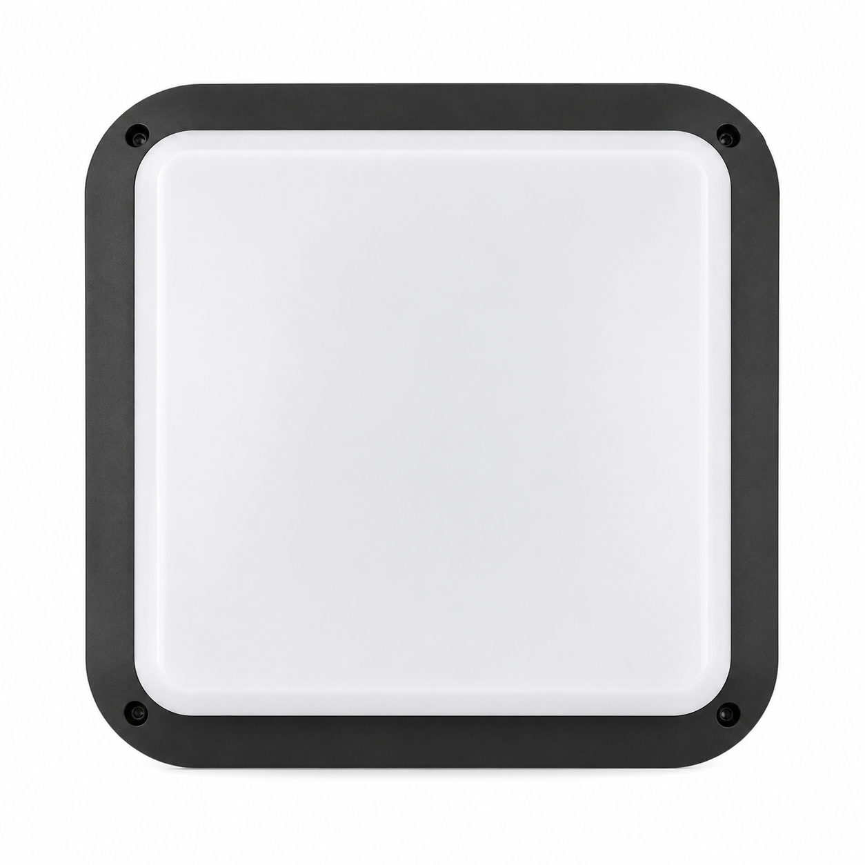 IP65 Square LED Bulkhead Light – E27 Lamp Holder | Black/White