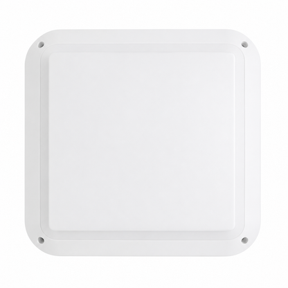 IP65 Square LED Bulkhead Light – E27 Lamp Holder | Black/White
