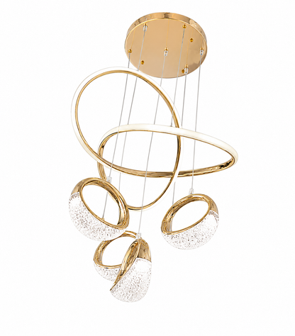 Modern 4 Ring LED Pendant Light  3 Color Changing (94436-4)