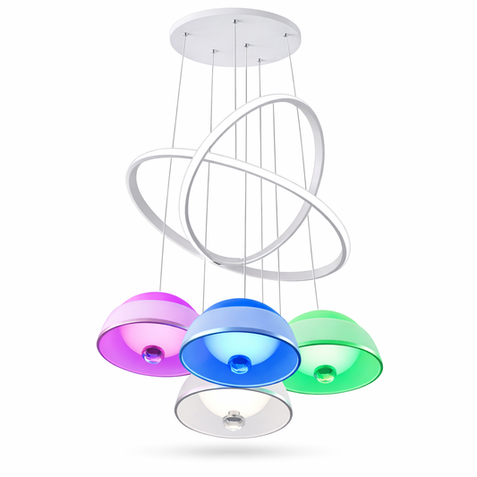 Modern RGB LED Kitchen Pendant Light  5 Colour Changing | Model 8073/3+1
