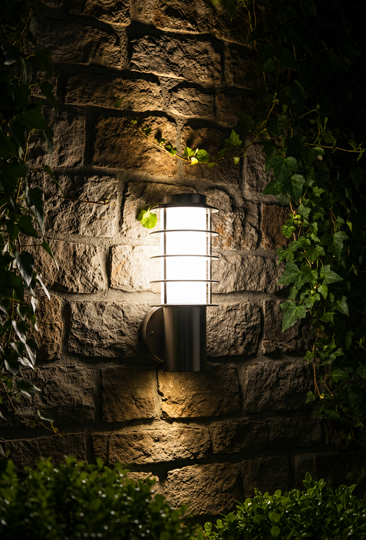 Stainless Steel Outdoor Wall Light  Modern Up/Down LED Fixture | E27 | WL-8009-SS