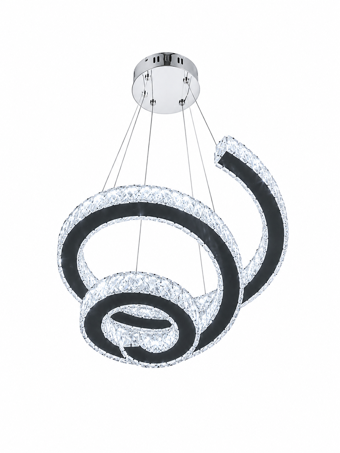 Modern spiral crystal LED Chandelier