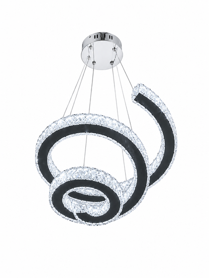 Modern spiral crystal LED Chandelier
