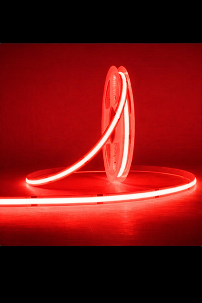 24V COB Red LED Soft Light Strip  10m Roll (8mm)