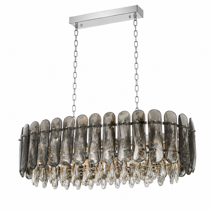 Luxury Smoked Crystal Chandelier Pendant Light  Model 5073/10P
